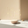 Warm yellow star and moon-shaped light strings decorate the atmosphere with small night lights for festival arrangements Specification image